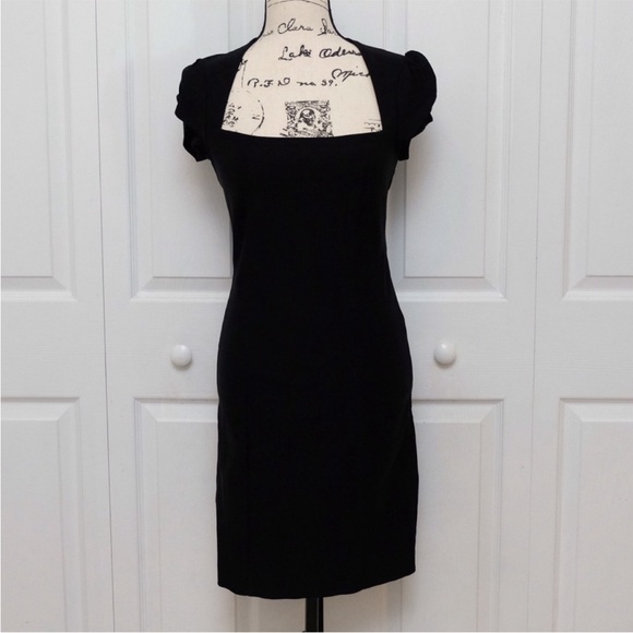 Lovely Day Dresses & Skirts - Lovely Day Black Square-Neck Mini Dress | 90s Minimal Wiggle Dress Size